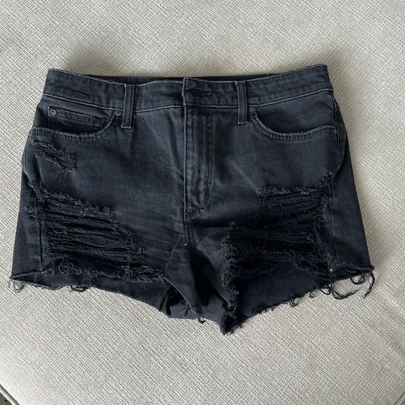 Joe's Jeans Pants - Joes denim jean shorts size 29 black with rips and raw hem